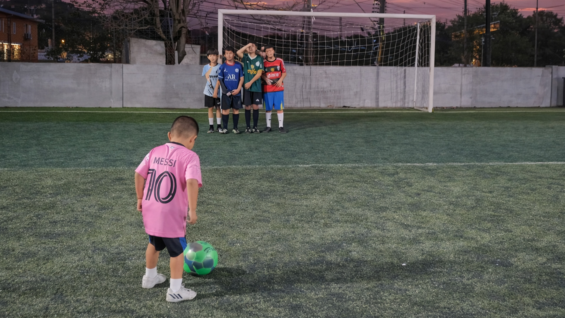 This mini Messi shows free kick skills