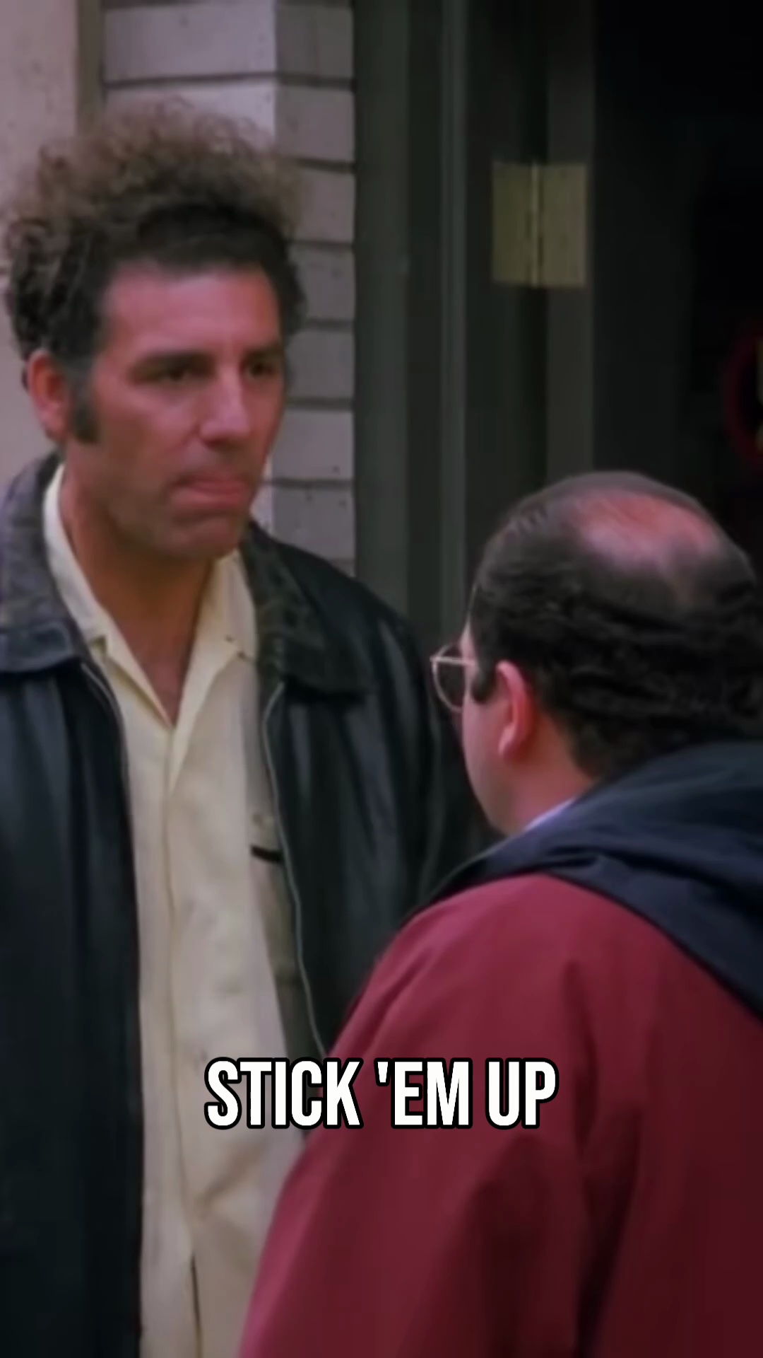 Kramer orders George to stick 'em up on Seinfeld