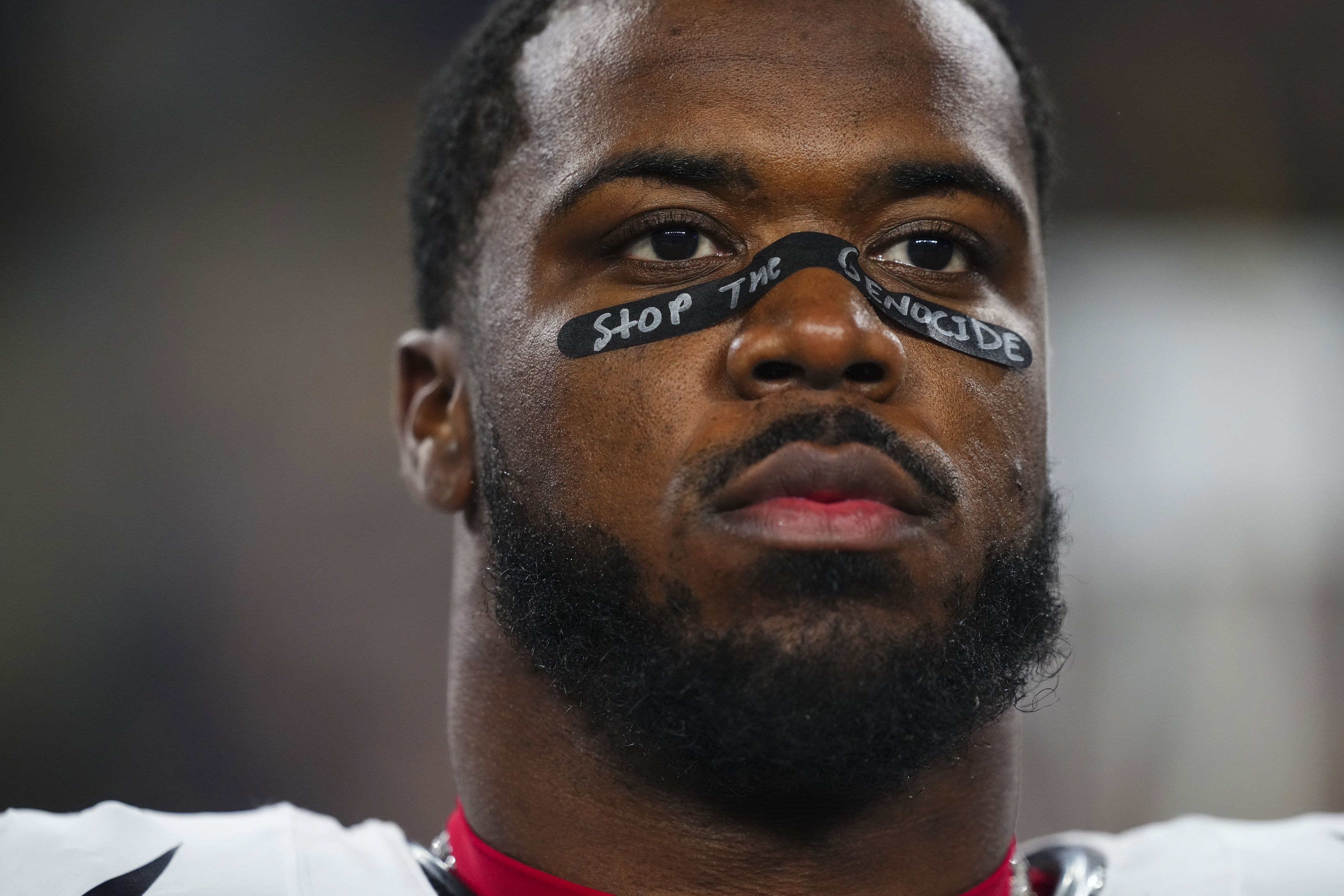 NFL fines Texans’ Azeez Al-Shaair for wearing 'stop the genocide' eye black