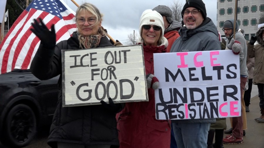 Morgantown residents gather to protest recent ICE activity