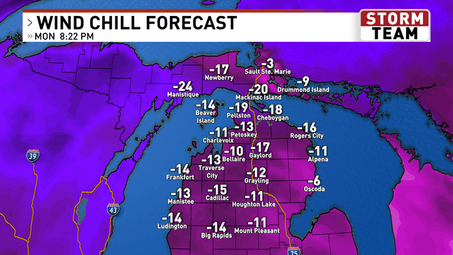 Winter storm warnings issued across northern Michigan with heavy snow ...