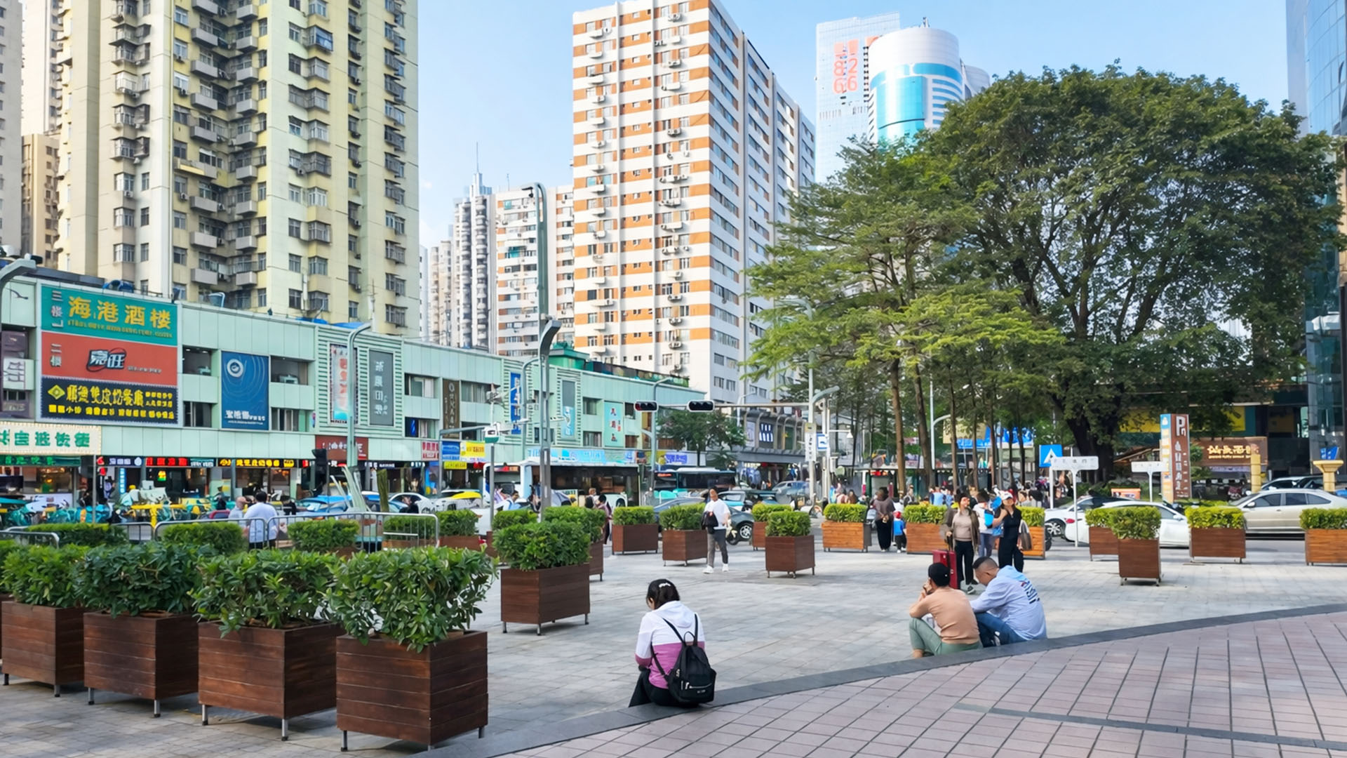 Shenzhen Luohu urban living scene
