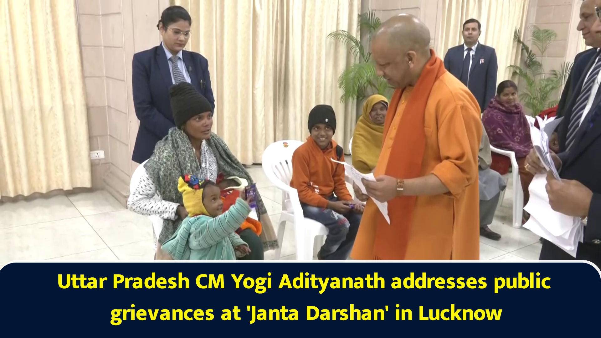 Uttar Pradesh CM Yogi Adityanath addresses public grievances at 'Janta ...