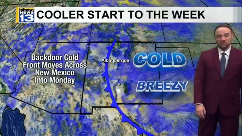 Another cold front moves into New Mexico to start the week