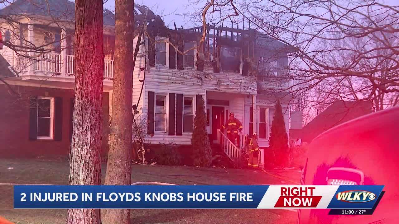 House fire in Floyds Knobs sends 2, including firefighter, to hospital