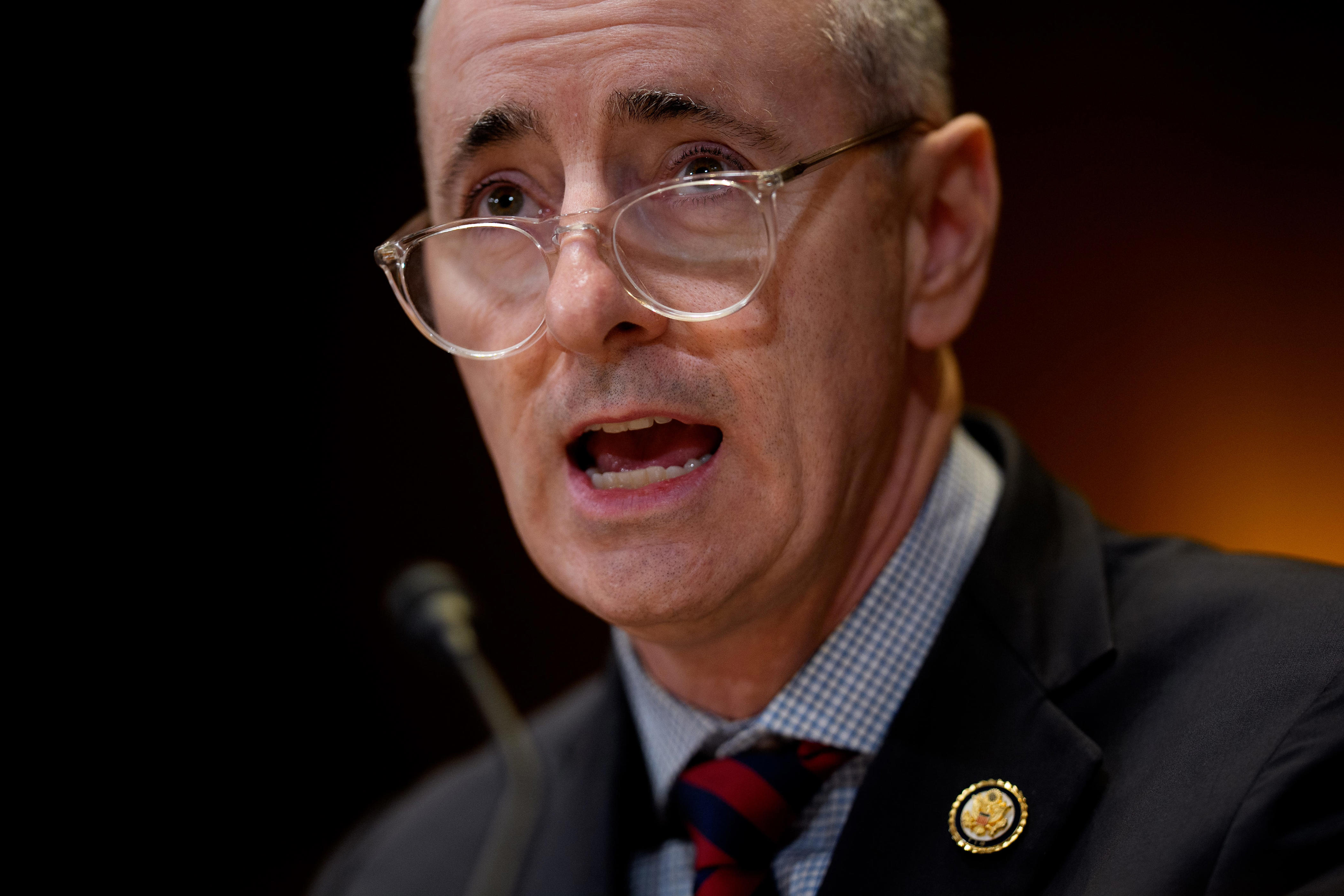 Rep. Brian Fitzpatrick (R-PA) testifies at a Senate Appropriations Subcommittee hearing on "The Abduction of Ukrainian Children by the Russian Federation" on Capitol Hill on December 3, 2025.