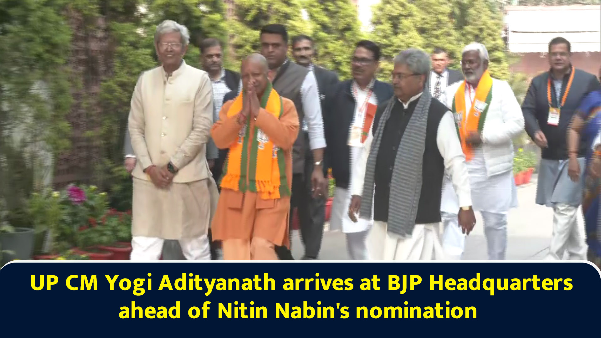 UP CM Yogi Adityanath arrives at BJP headquarters ahead of Nitin Nabin ...