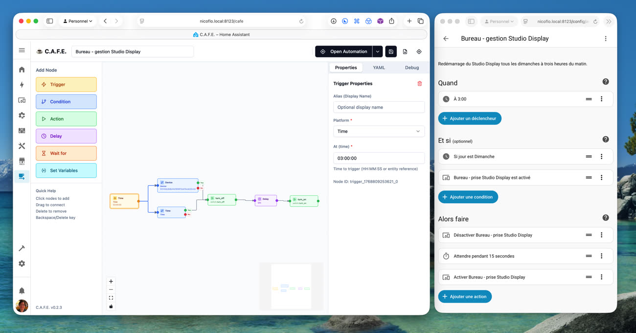 CAFE., un éditeur visuel pour les automatisations de Home Assistant