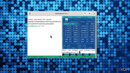 Using Tmux panes
