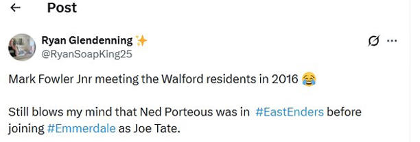 Soap fans gasp 'it blows my mind' as Emmerdale and EastEnders crossover comes full circle