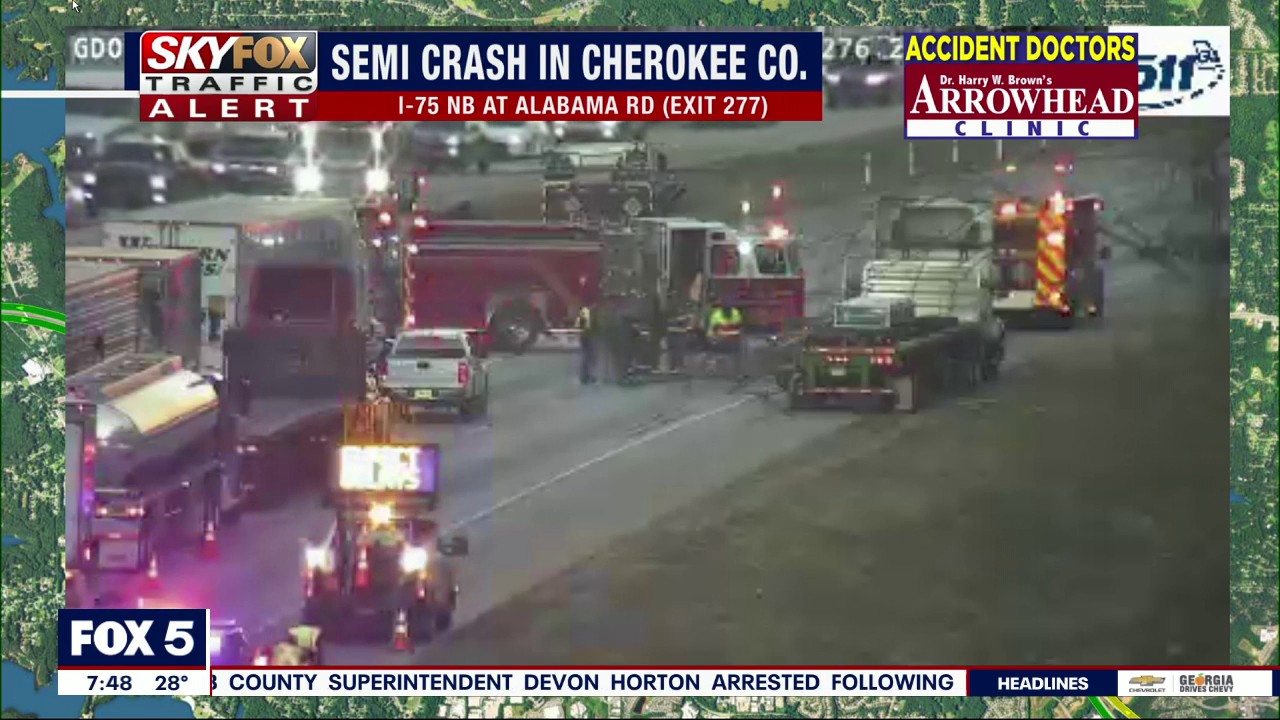 Crash closes I-75 NB near Exit 277