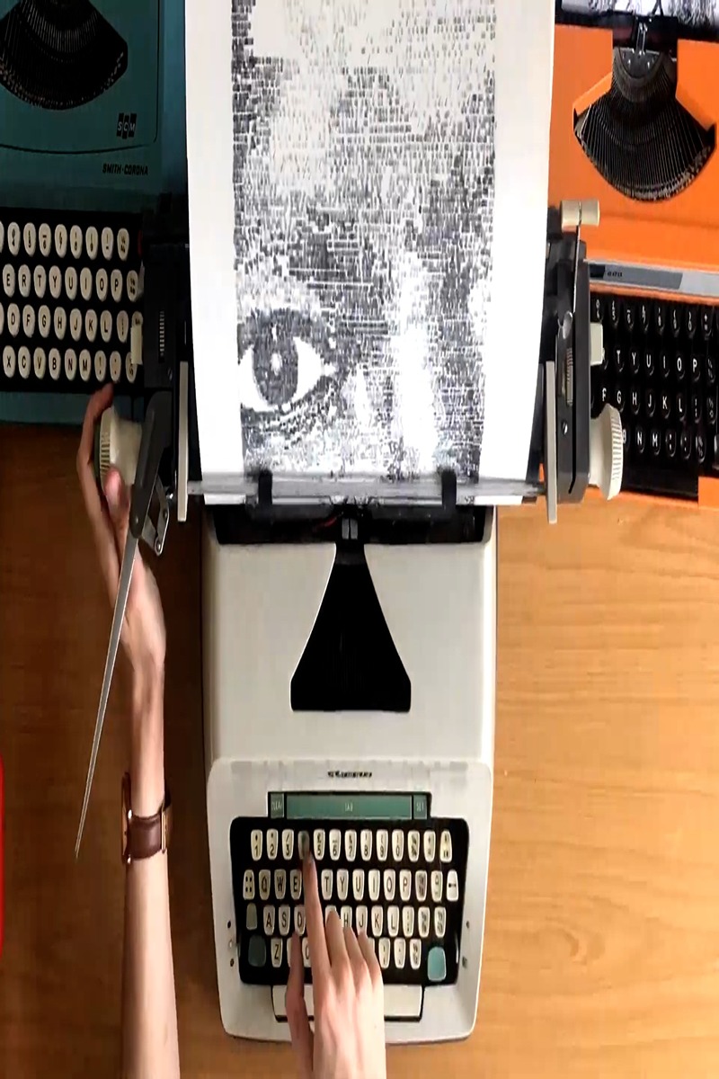 Creating art with old typewriters