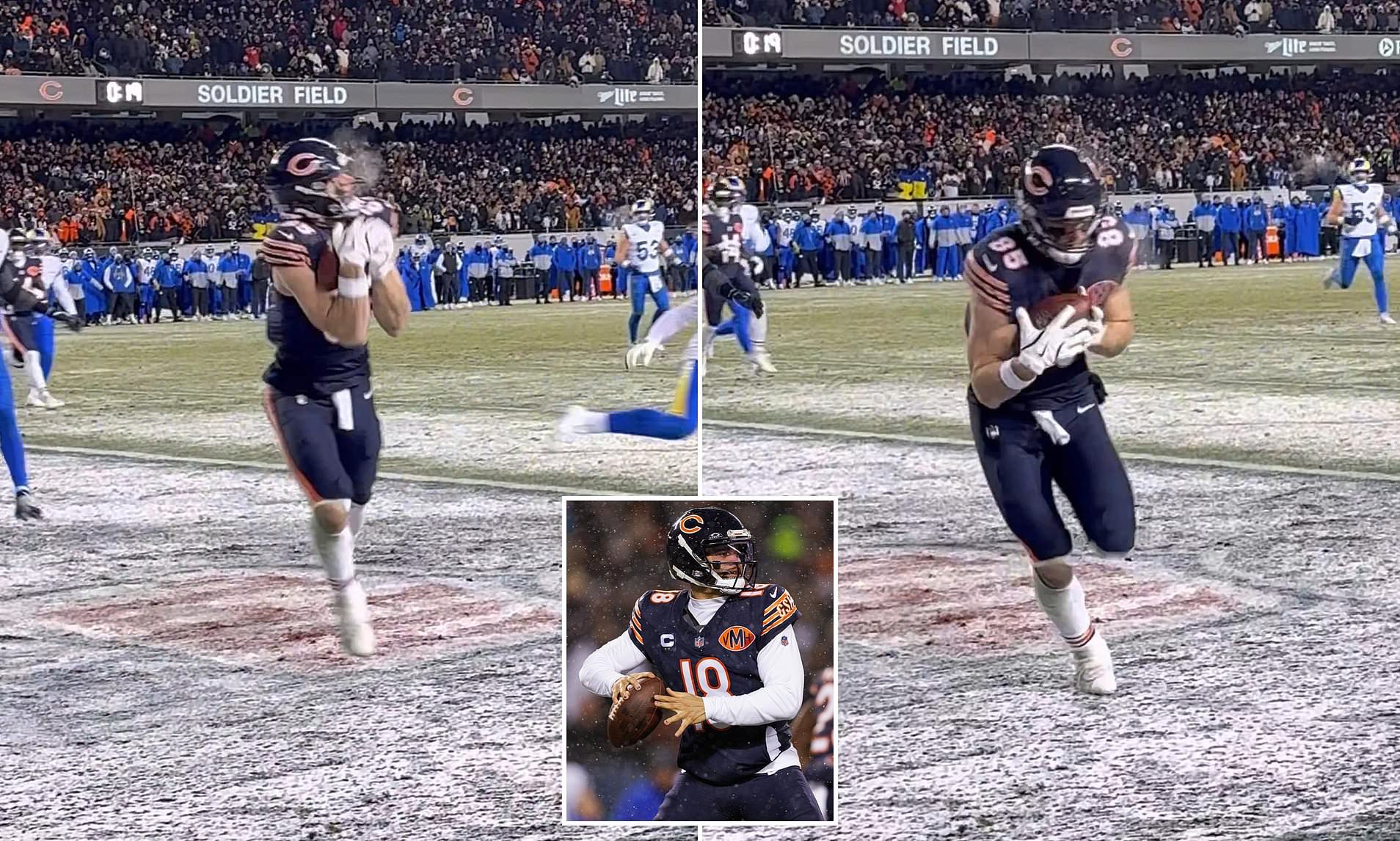 NFL fans go wild as reporter shares stunning sideline video of Caleb ...