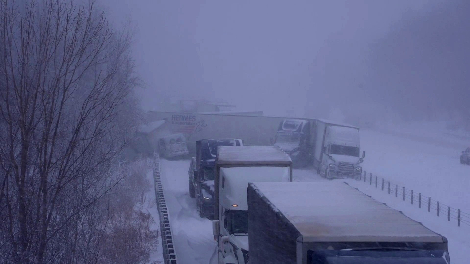 Severe winter weather and snow pound US Northeast and South