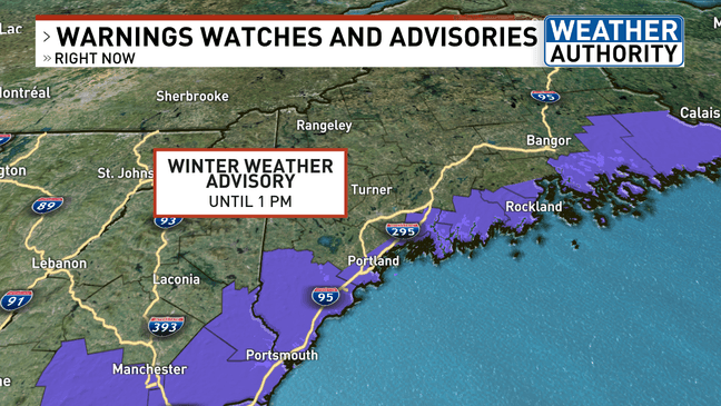 Snow showers on tap for Maine on Monday before coldest air of the ...