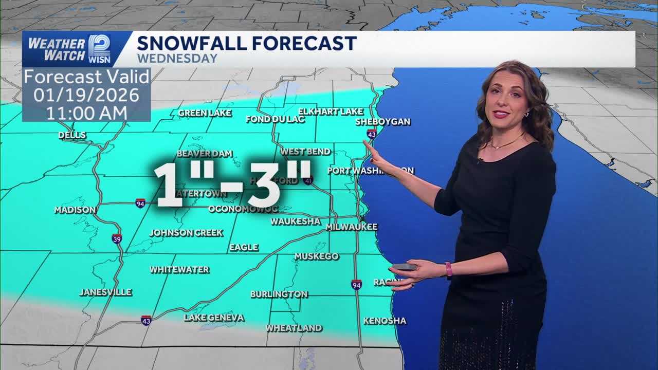 More snow targets SE Wisconsin Tuesday amid arctic blast