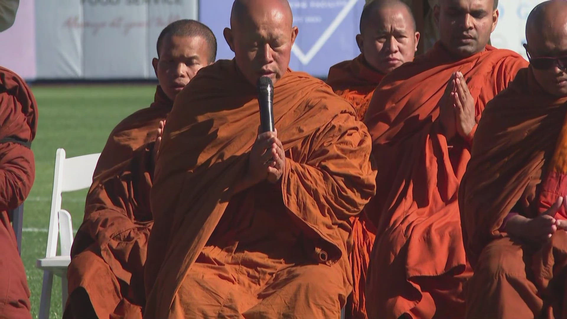 Buddhist monks lead meditation chant in High Point