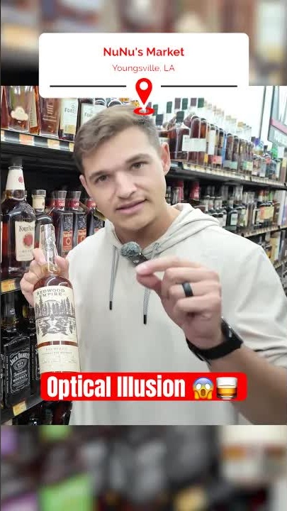 Redwood Empire whiskey optical illusion label
