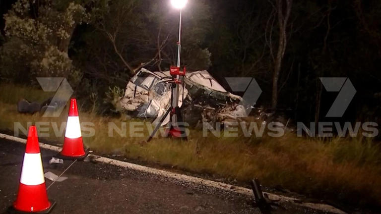 Three killed in fiery crash on highway