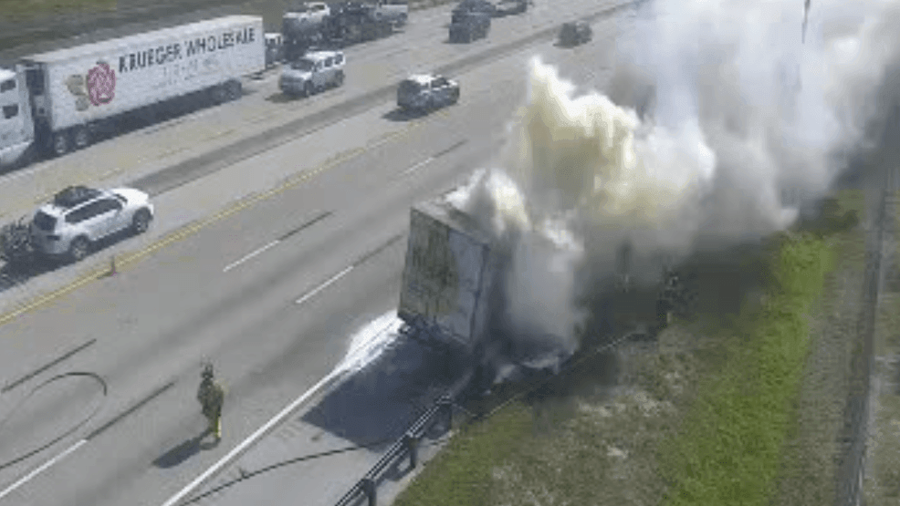 Semi-truck fire on southbound Turnpike causes delays near Boynton Beach ...