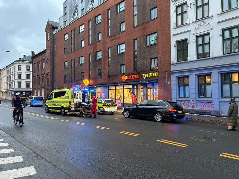 En butikkansatt skal ha vært utsatt for vold i en matbutikk i Sannergata mandag ettermiddag. Foto: Jonas Been Henriksen / NTB