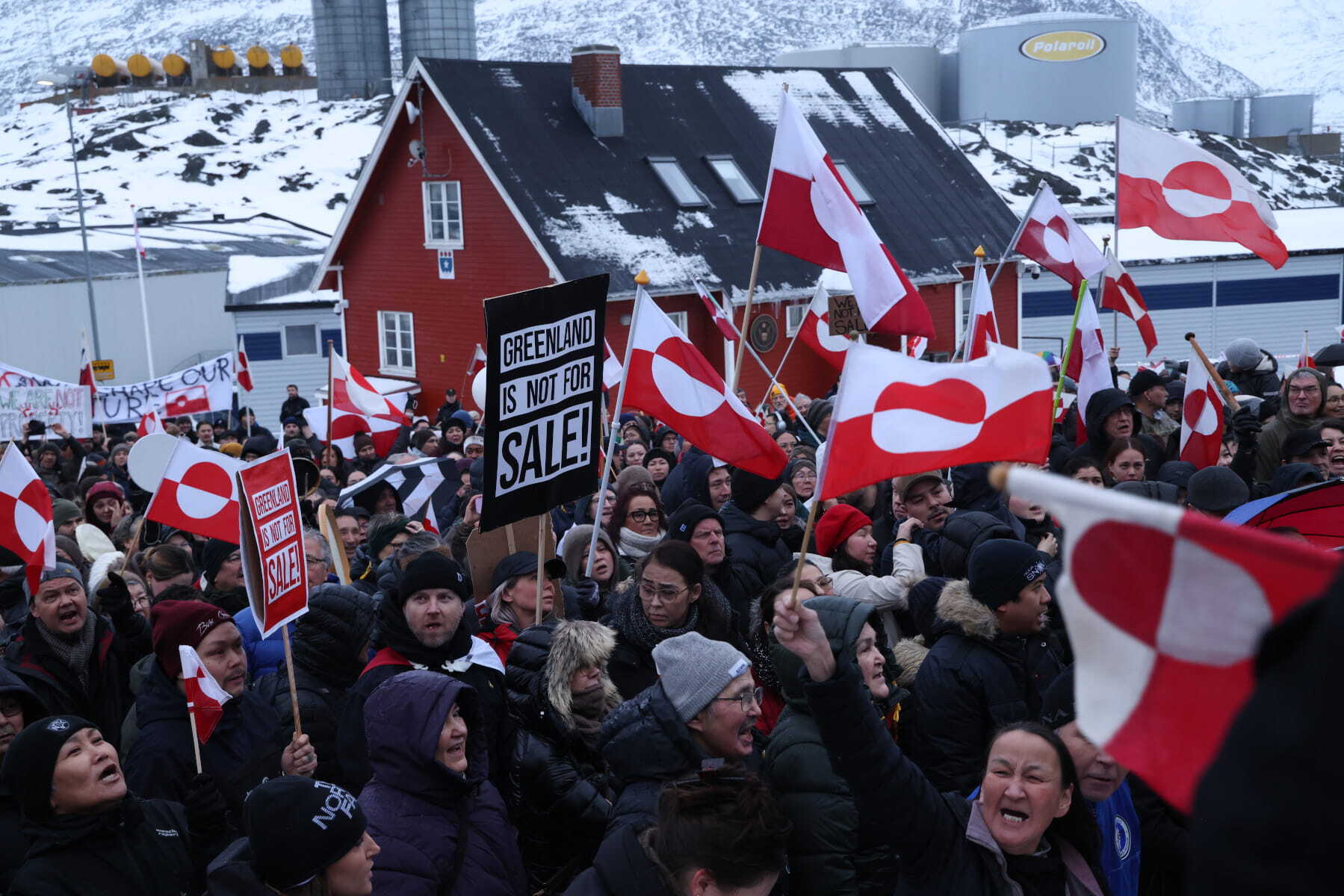 Thousands of protesters in Greenland and Denmark reject Trump's ambitions