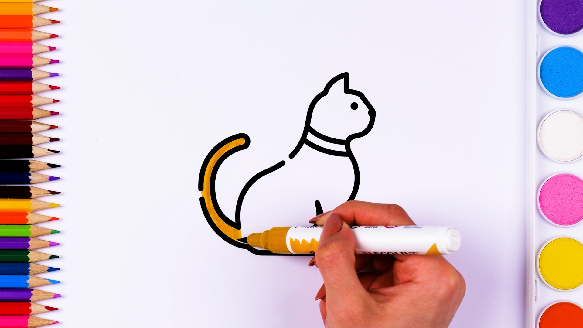 Learning colors through different drawings