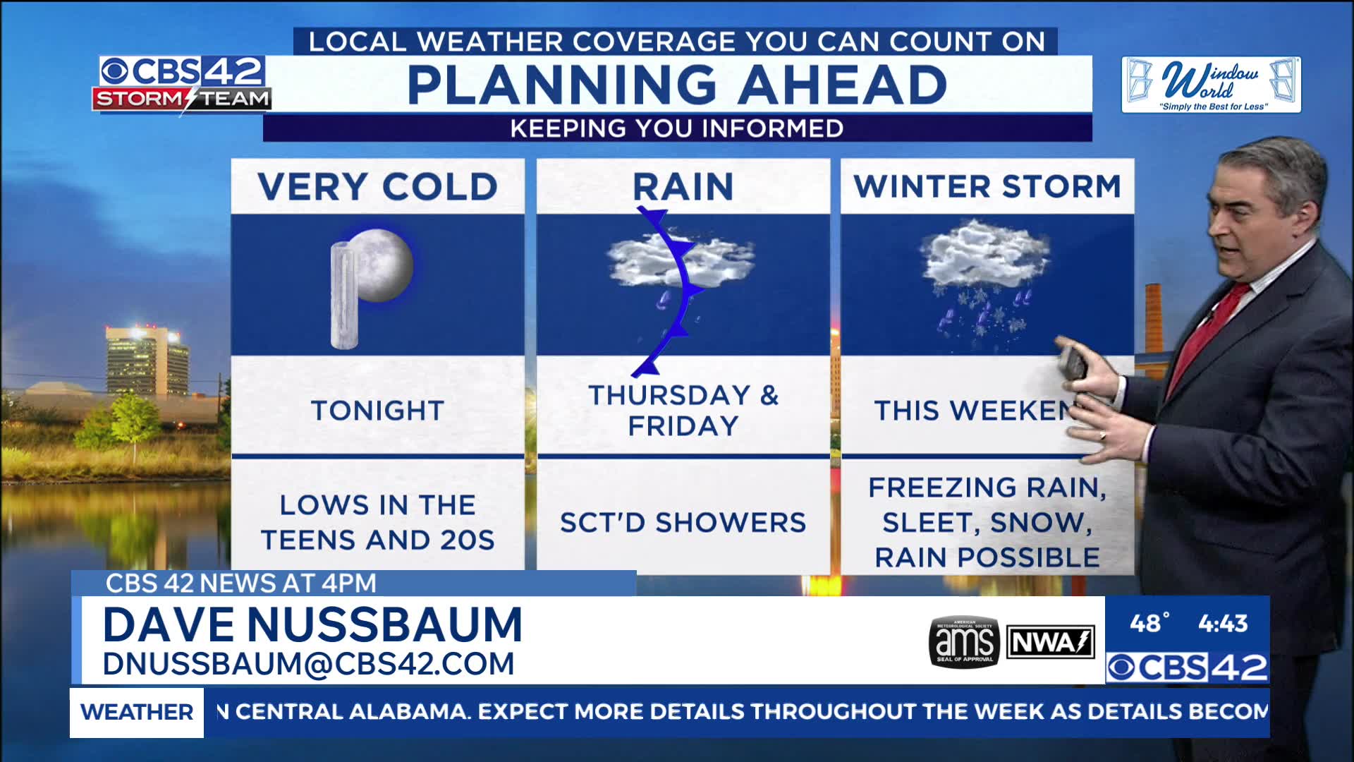 Watching a potential winter storm this weekend - CBS 42 News at 4 PM