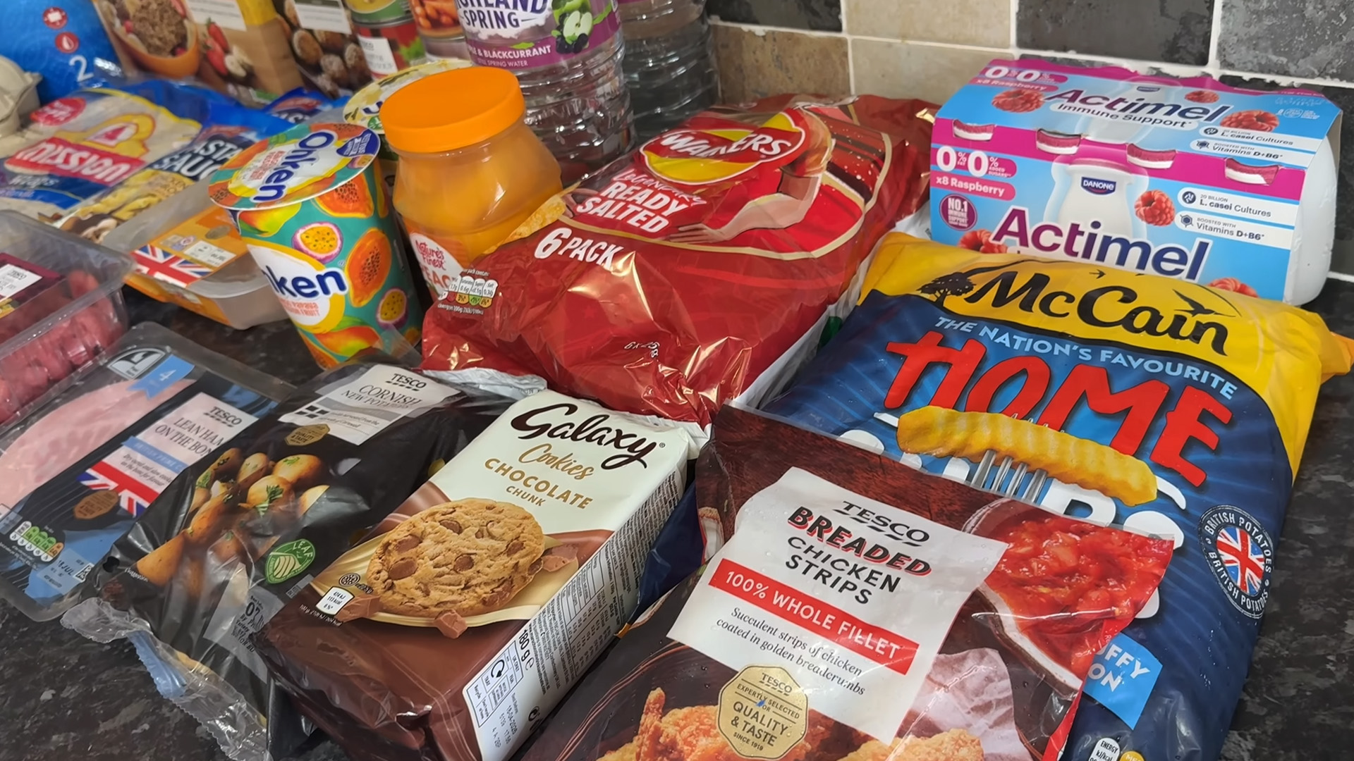 Essential family food haul under sixty pounds