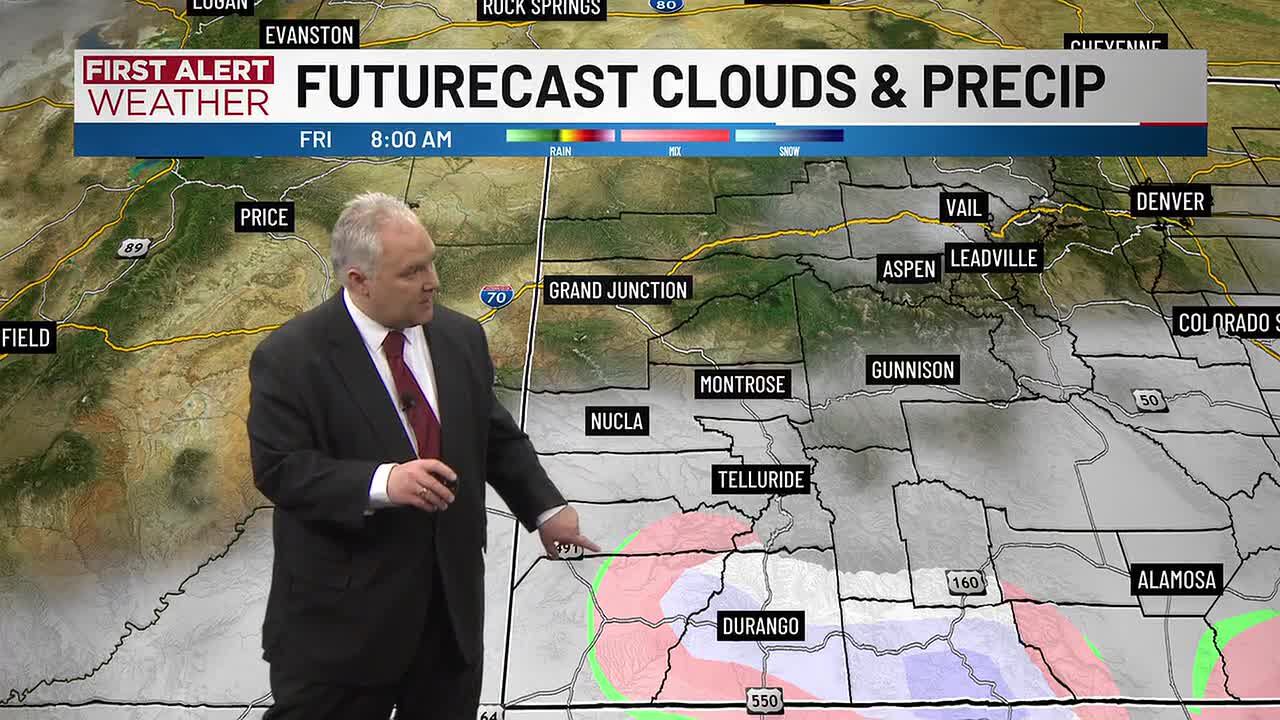 Rain and snow possible with a temperature drop late this week