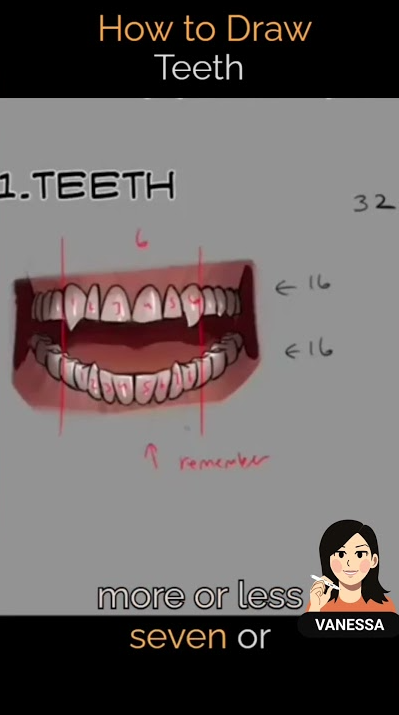 How to draw teeth: Structure, shape, and shading basics