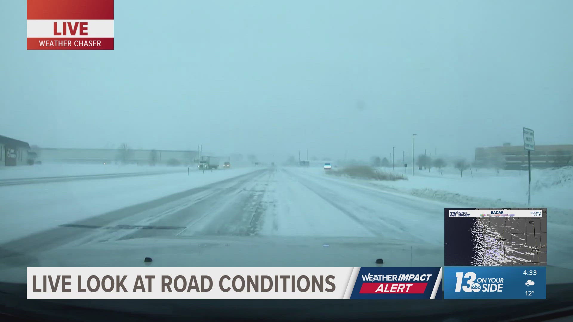 4 PM road conditions update