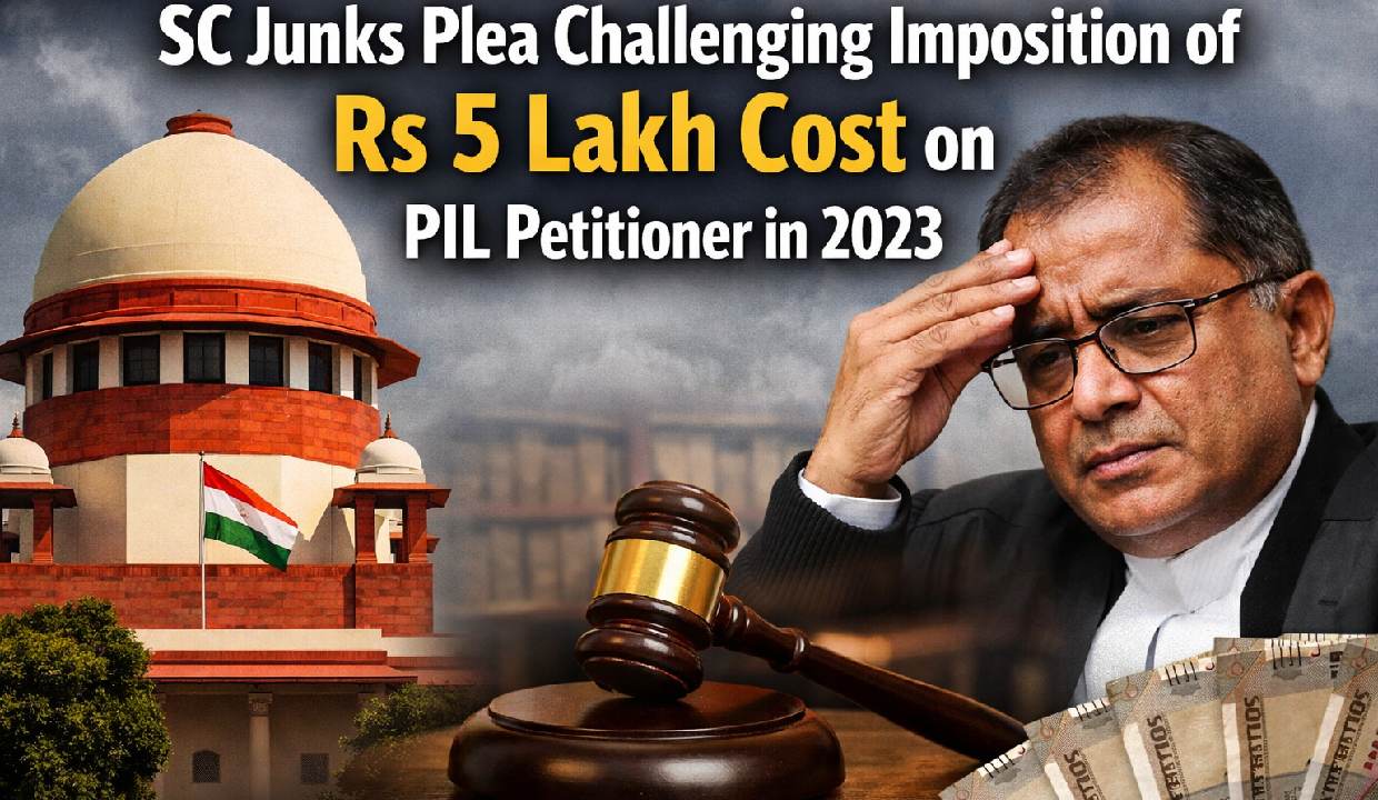 SC junks plea challenging imposition of Rs 5 lakh cost on PIL ...
