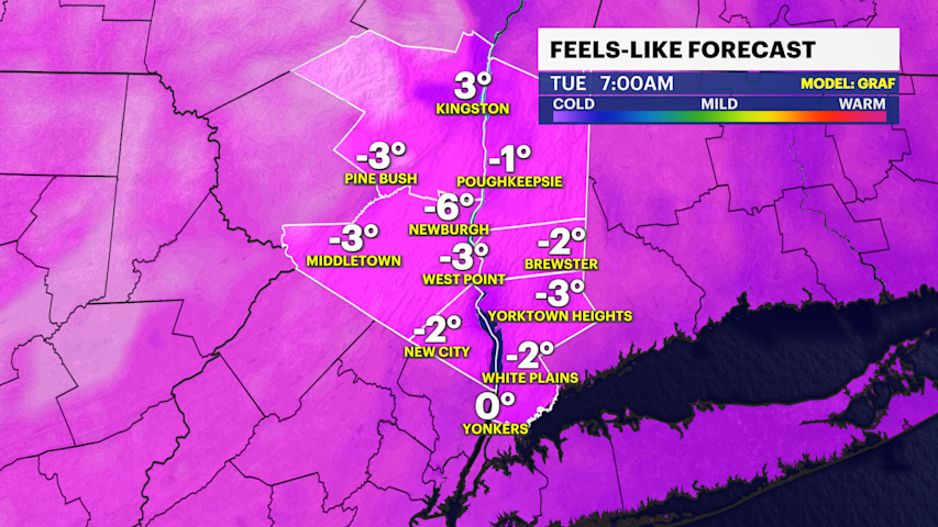 Dangerous wind chills into Tuesday; weekend snow chance and more Arctic air