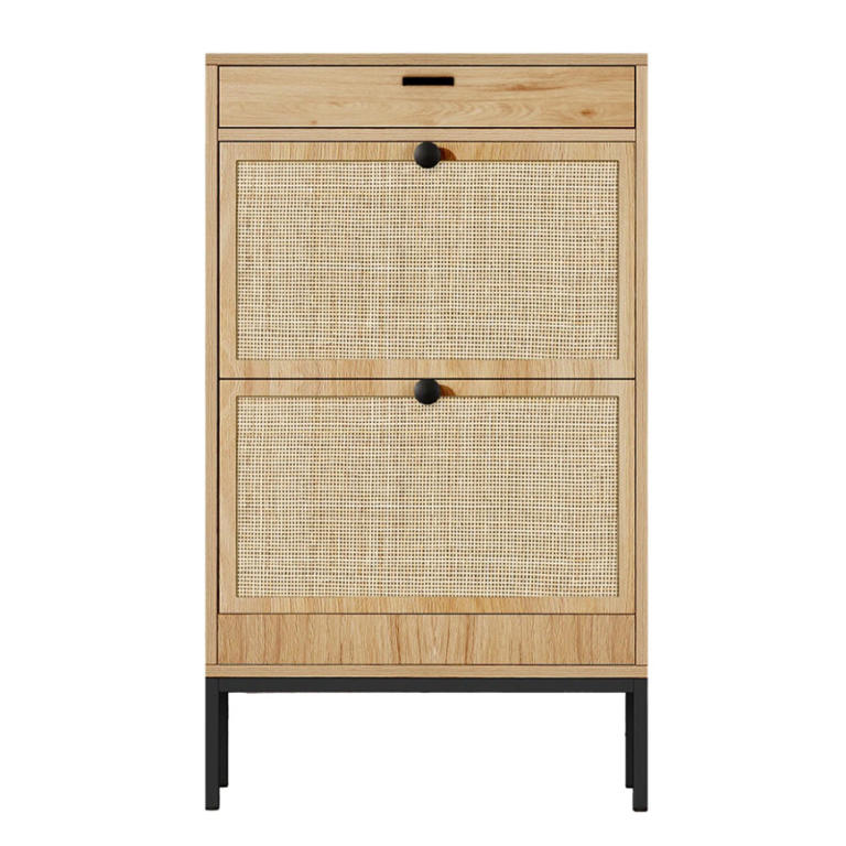 Wayfair has a boho rattan shoe storage cabinet for 50% off, and it's ...