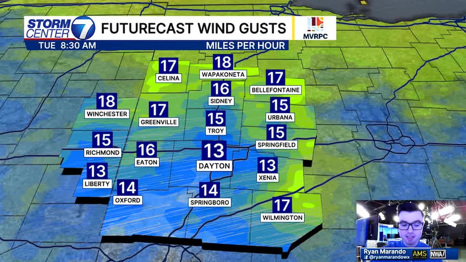 Monday evening forecast