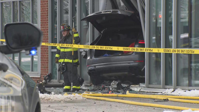 Person seriously injured after car stolen in Boston crashes into ...