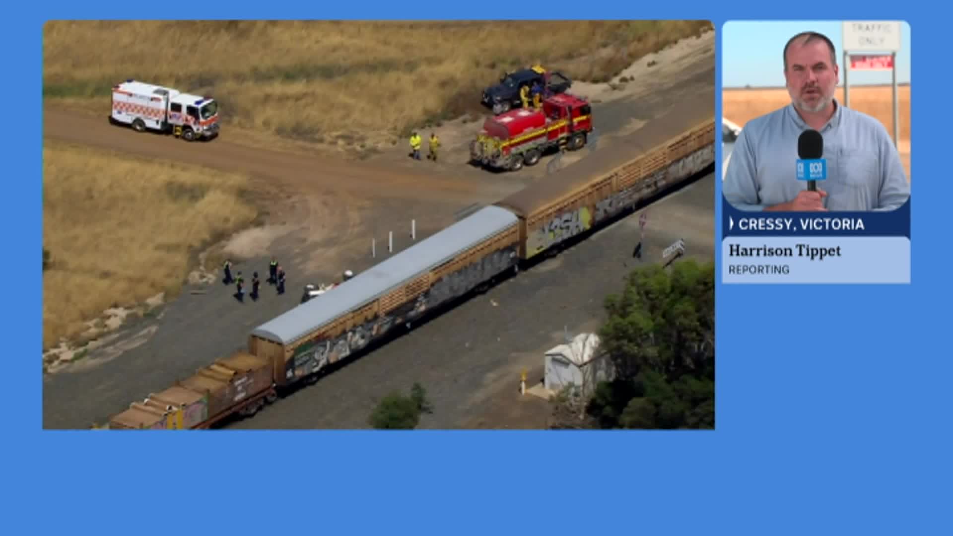 Two killed as car and train collide at level crossing west of Geelong