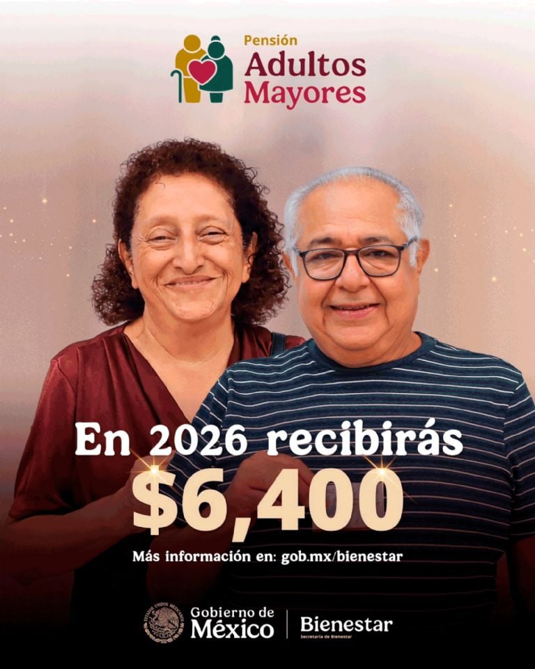 Pensión Bienestar 2026: ¿Qué adultos mayores reciben pago de 6,400 ...