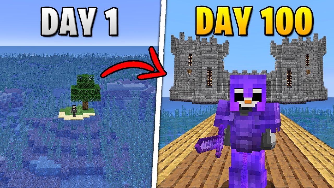 Survive 100 days on a lethal Minecraft deserted island