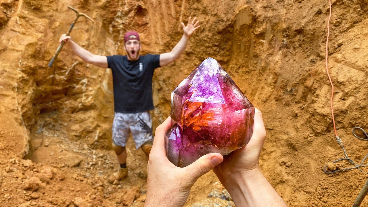 How we found a $100,000 crystal digging underwater - Dig with Logan Paul