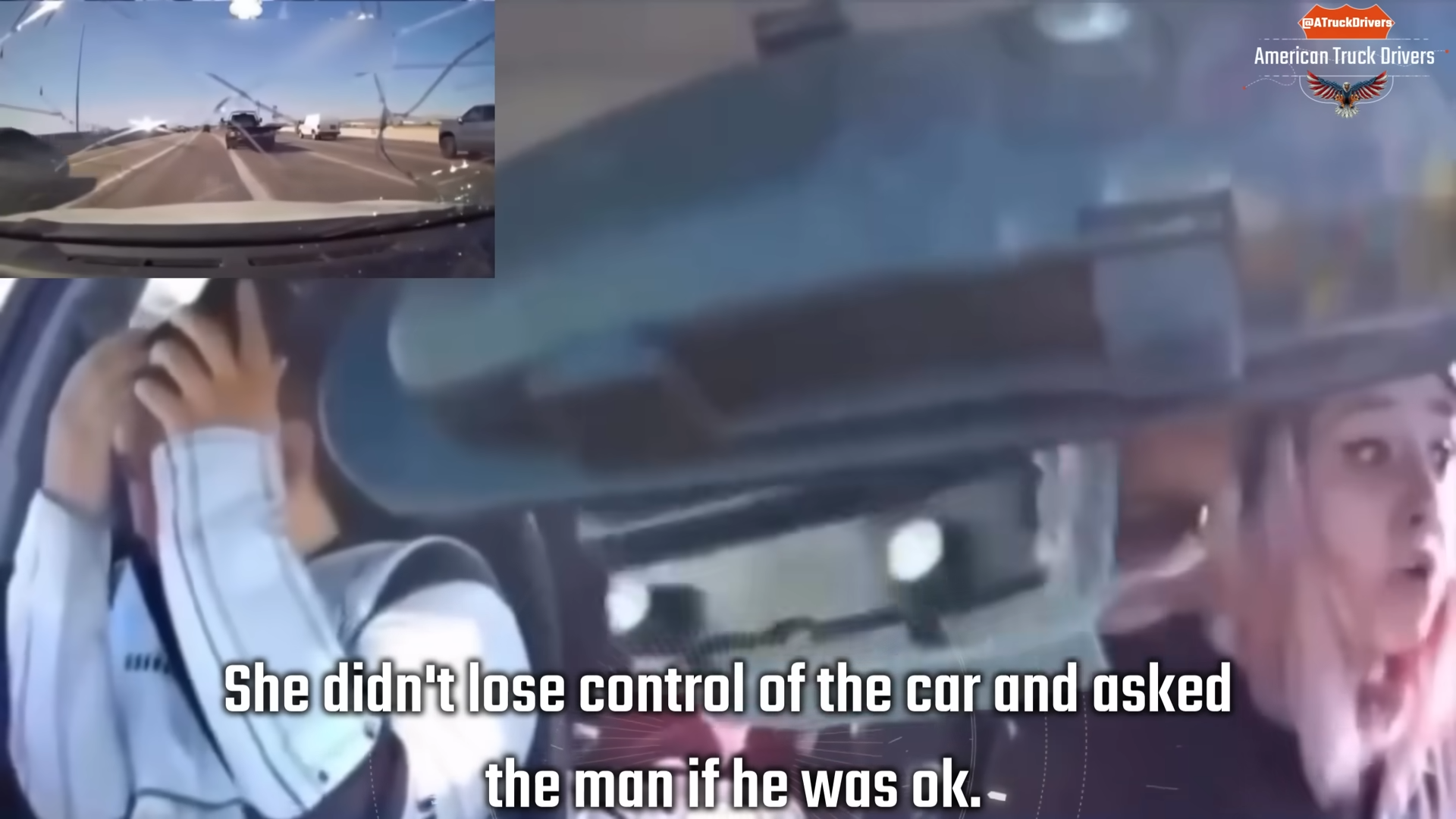A split second of road debris nearly ended in disaster