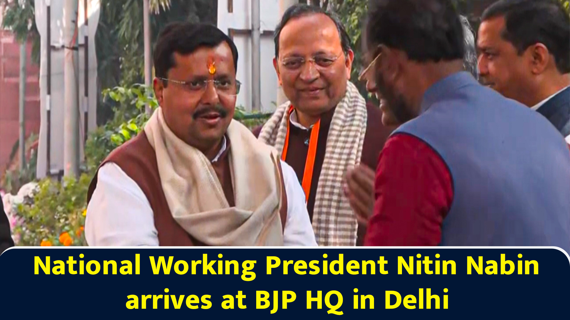 National working president Nitin Nabin arrives at BJP HQ in Delhi