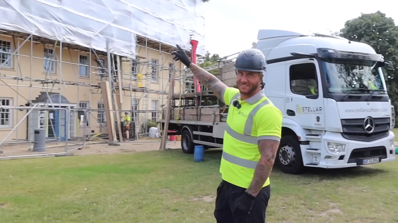 Finishing touches on a complex scaffolding job