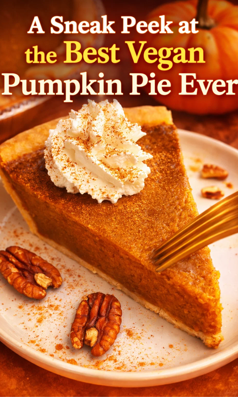 A sneak peek at the best vegan pumpkin pie ever | Watch