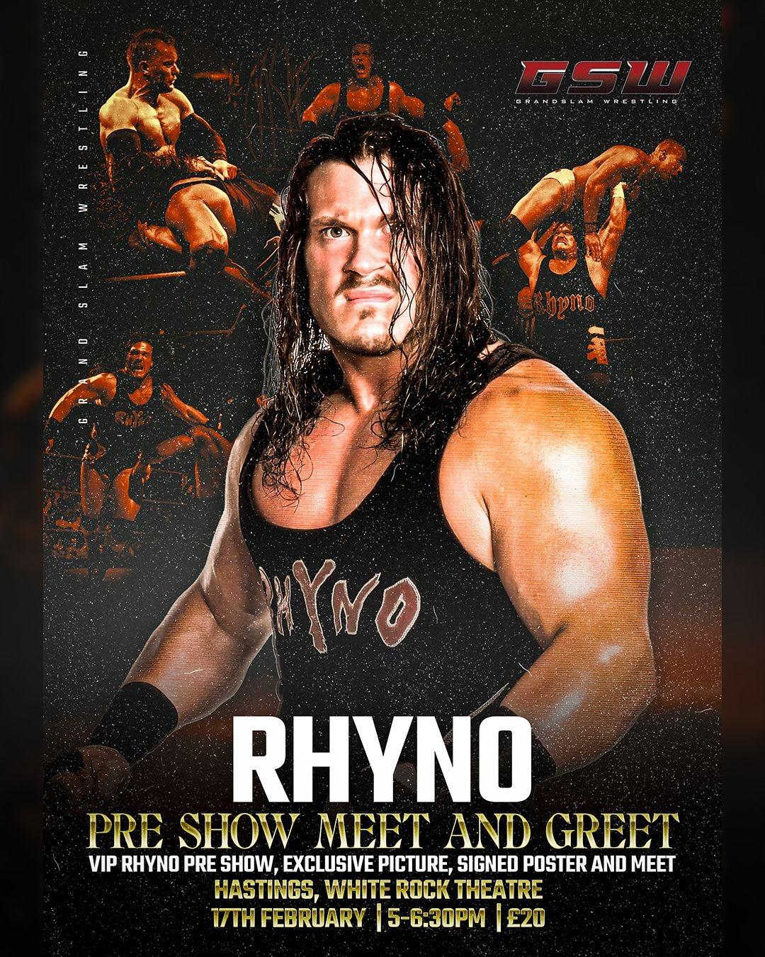 Former WWE superstar Rhyno in action live at the White Rock Theatre ...