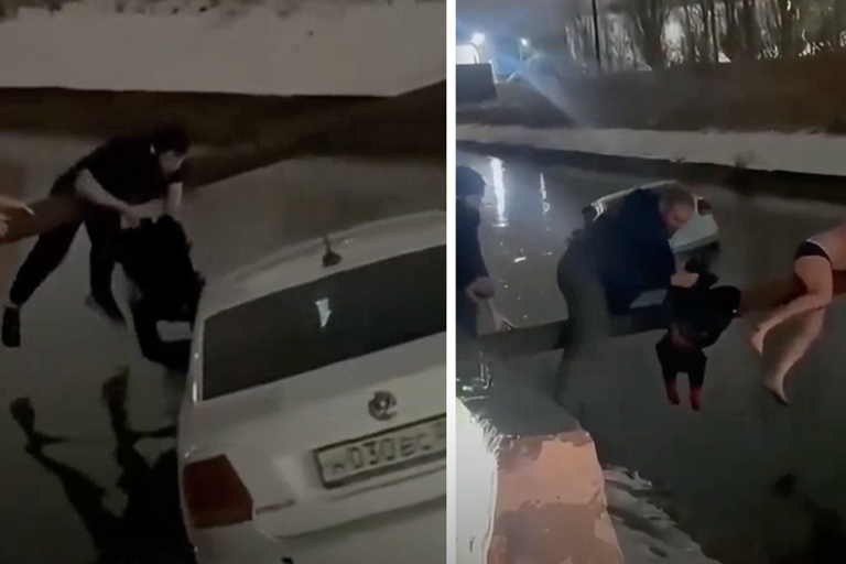 Heroes’ quick-thinking saves boy from taxi after it plunges into canal
