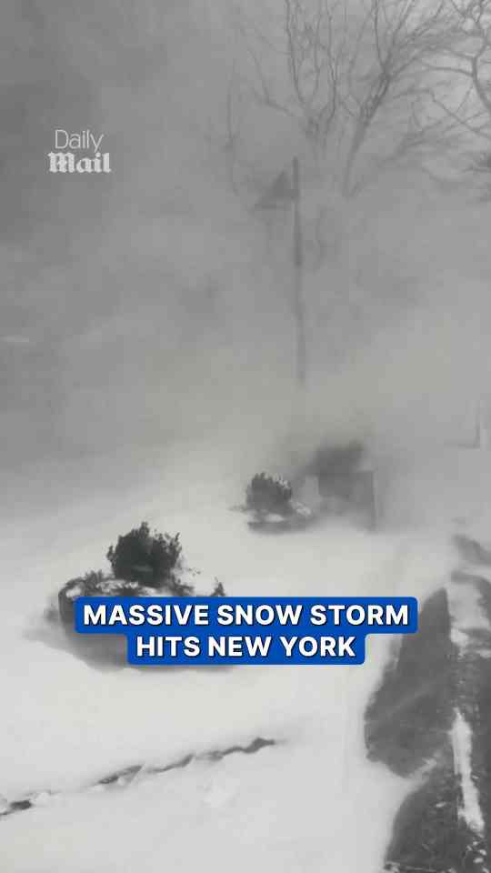 Powerful winter storm blankets New York with heavy snow