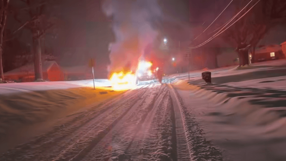 Watch: Crews put out car fire in Lower Paxton Township