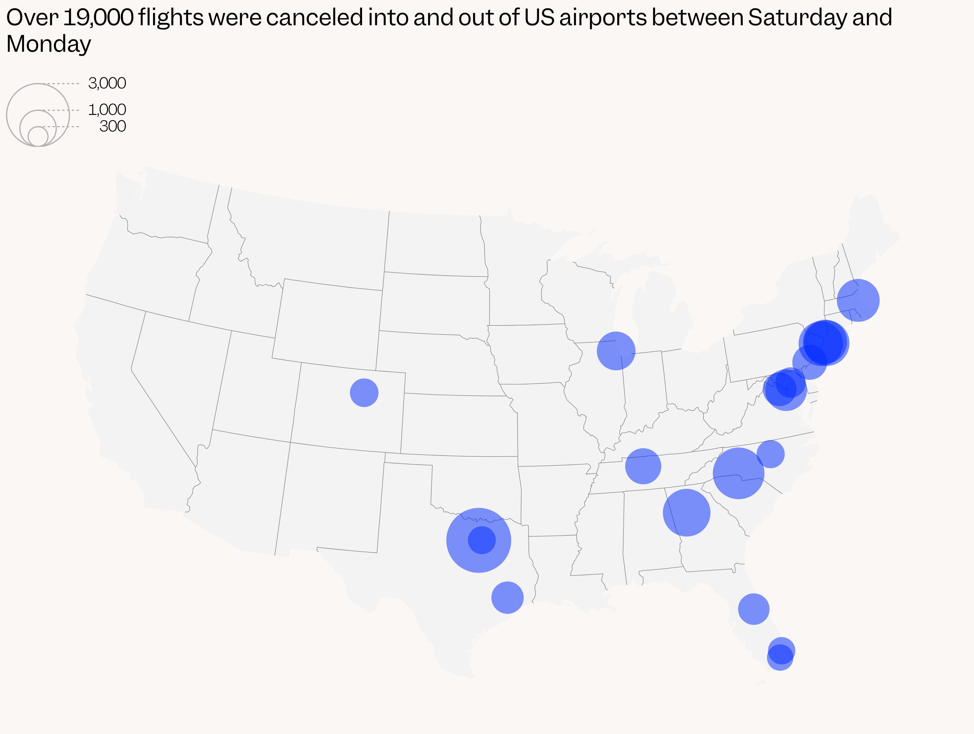 Mapped: 19,000 US flights canceled due to the huge winter storm ...